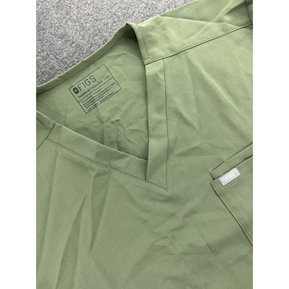 Figs Other - FIGS‎ Scrub Top Mens Sz 2XL Green Leon Technical Collection V-Neck Pocket FM1500